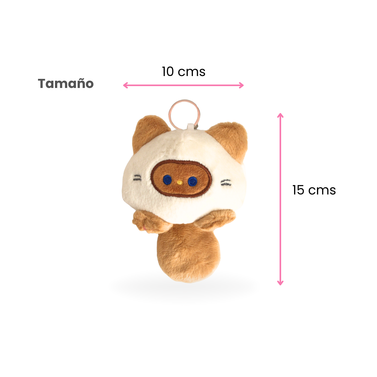Llavero Peluche Gatito Café: ¡Tu dosis diaria de ternura! 🐾🐈