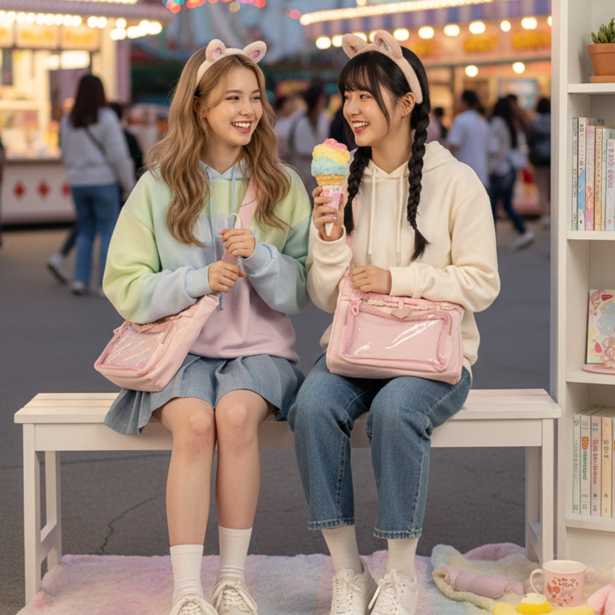 💖Bolsos Tote Cruzado Colores Pastel🎀