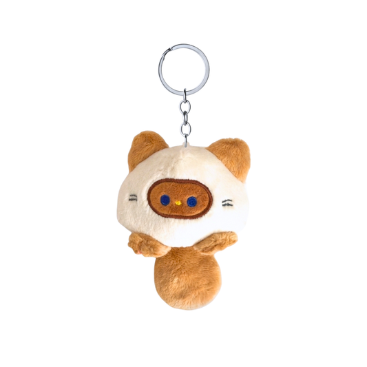 Llavero Peluche Gatito Café: ¡Tu dosis diaria de ternura! 🐾🐈
