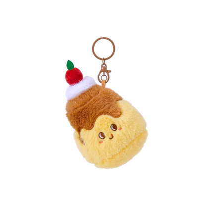 Llavero Plush Pudding Kawaii 🍮 – ¡Un Toquecito de Dulzura!