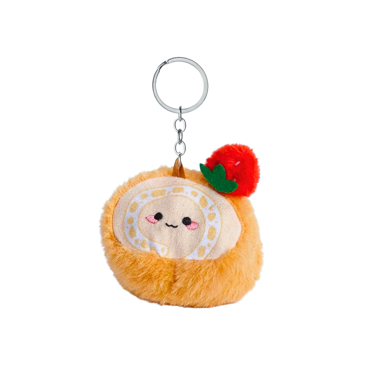 Llavero Peluche Rollito de Canela & Fresa Kawaii 🍓✨
