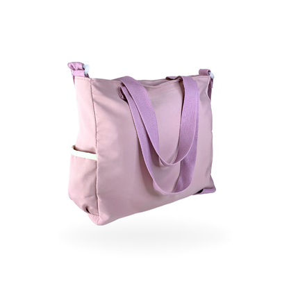 💜 Bolso Tote Hombro Cruzado Lila y Blanco🤍✨