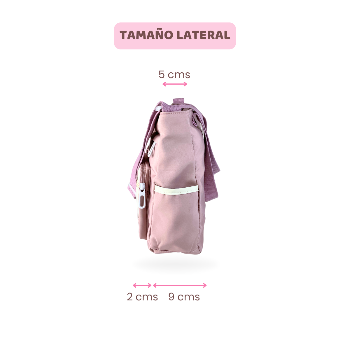 💜 Bolso Tote Hombro Cruzado Lila y Blanco🤍✨