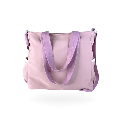 💜 Bolso Tote Hombro Cruzado Lila y Blanco🤍✨