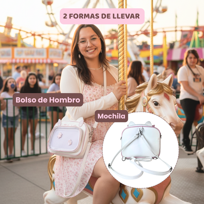 Mochila Bolso Kawaii Blanca