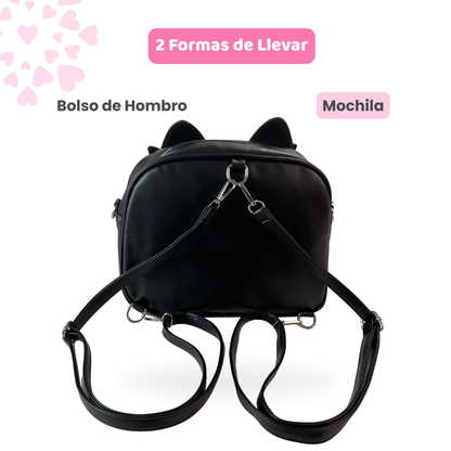 Mochila Bolso Kawaii Negra